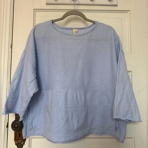 J Jill Pure Jill Kimono Sweater Cotton Cashmere Lagenlook Boxy oversized XS Smal